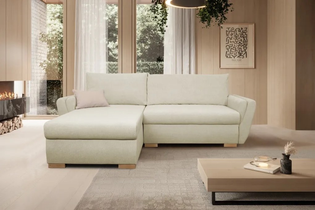 Rohová sedačka Helvetius, béžová látka