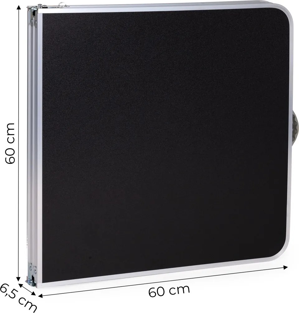 Skládací turistický stůl Veloca 120x60 cm černý