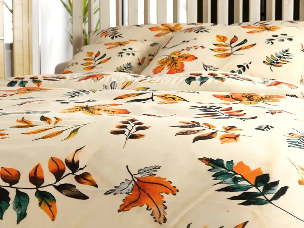 Mikroplyšové obliečky AUTUMNA krémové Rozmer obliečky: 70 x 90 cm | 140 x 200 cm