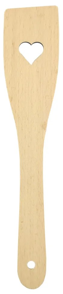 AMADEA Drevená obracačka so srdcom, masívne drevo, 28 cm