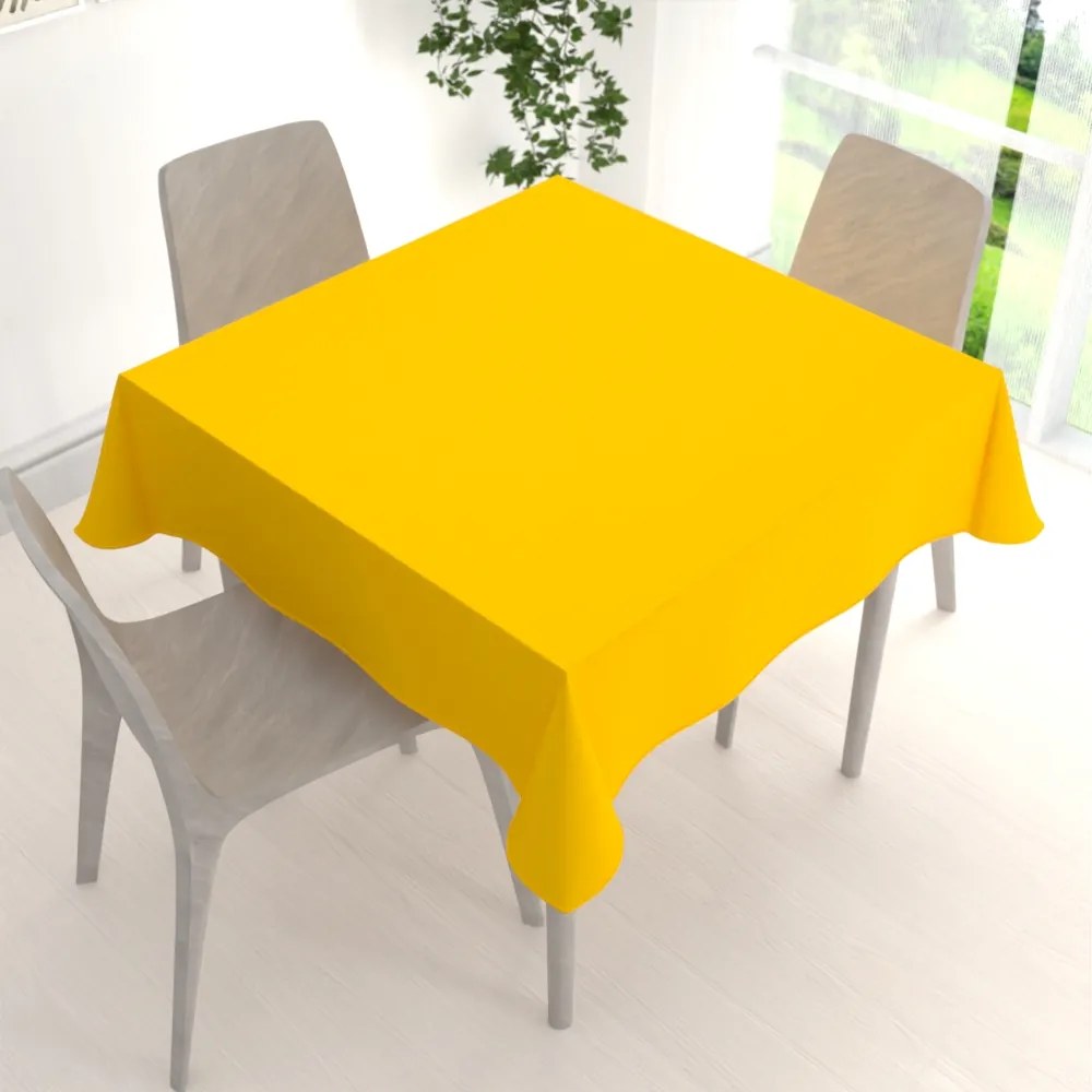 Biante Dekoračný štvorcový obrus Rongo RG-029 Sýto žltý 130x130 cm
