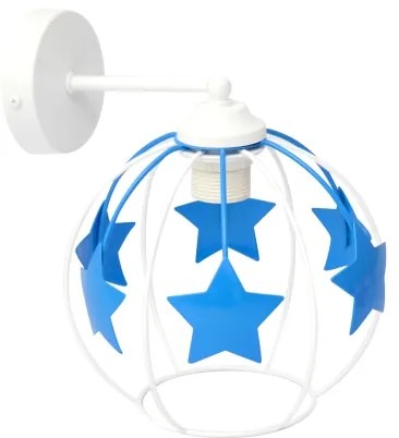 Detská nástenná lampa STARS 1xE27/15W/230V modrá/biela