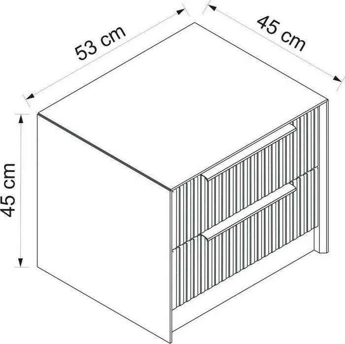 Nočný stolík Kale Luxe Anthracite