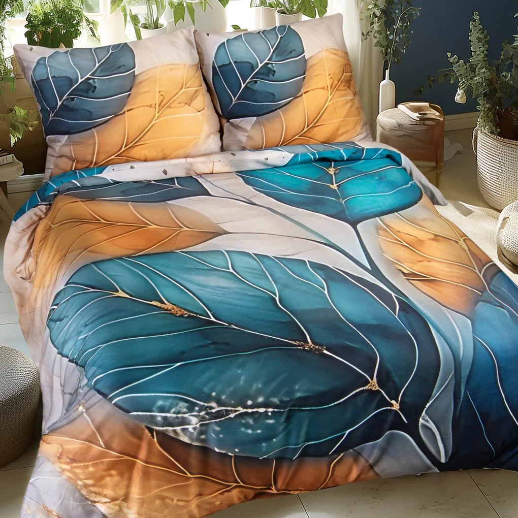SATÉNOVÉ OBLIEČKY SATYNLOVE PREMIUM 140X200 CM, 1KS 70X90 CM LISTY