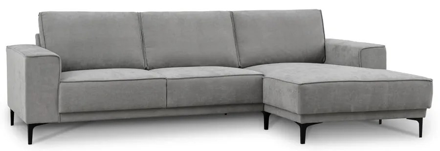 Sivá rohová pohovka (pravý roh/s leňoškou) Copenhagen – Scandic