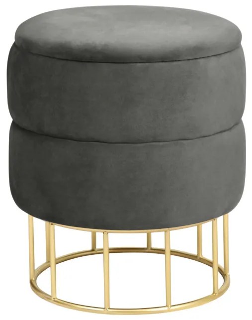 Úložná taburetka ELZA grafitová