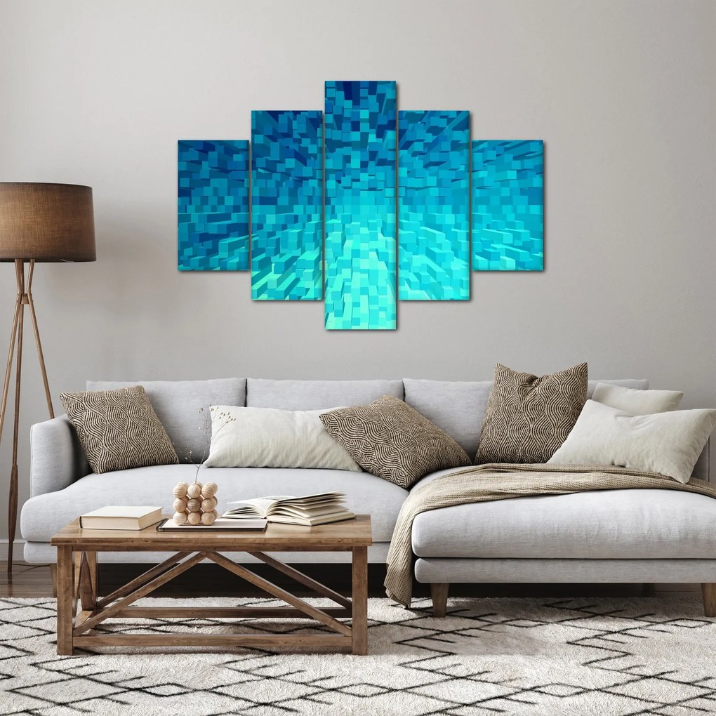 Obraz - abstraktné kocky (150x105 cm)
