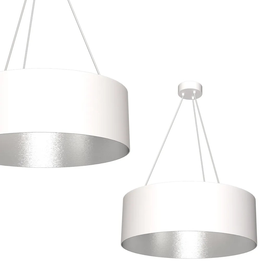 Závesné svietidlo Robin, 1x biele kovové tienidlo, w