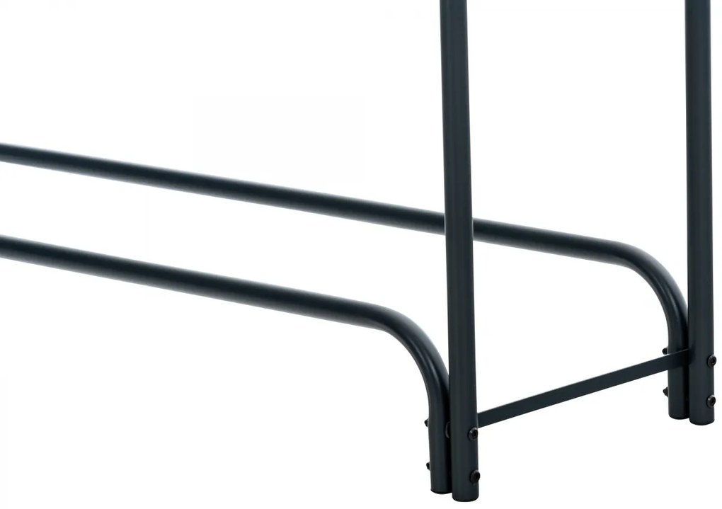 Stojan na palivové drevo Wilster 316789 - 120x120x36 cm, kov antracit