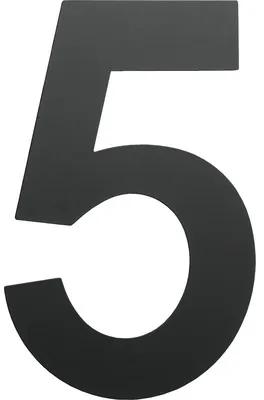 Domové číslo "5" čierne 15 cm