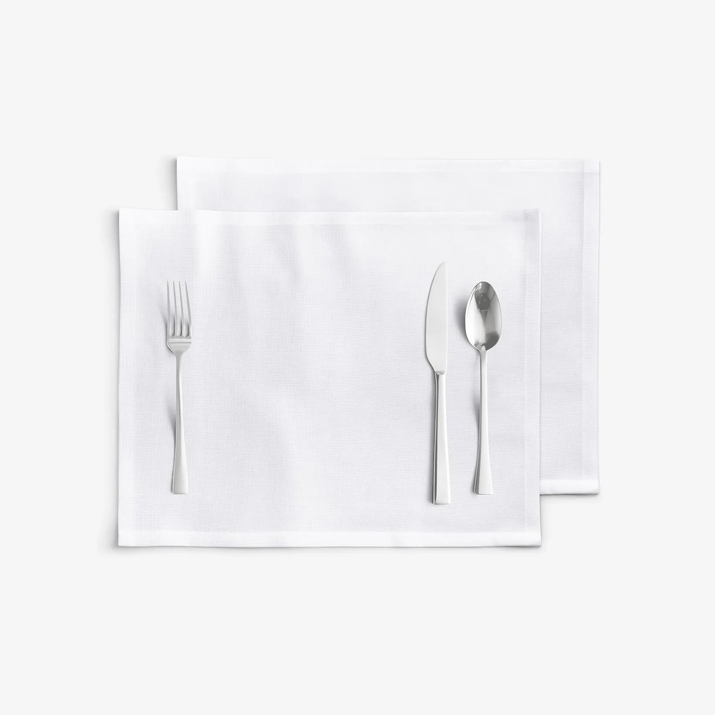 Goldea prestieranie na stôl 100% bavlnený kepr - biele - sada 2ks 30 x 40 cm