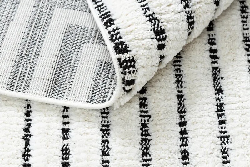 Koberec SEVILLA Z788B, biely/ antracit , Maroko, Shaggy