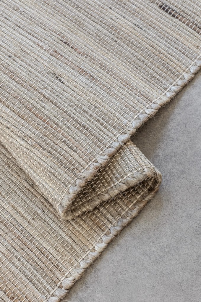 Hanse Home, Koberec behúň Handloom 105962 Dhaka Grey Brown, 80x200, béžová, chodba / predsieň