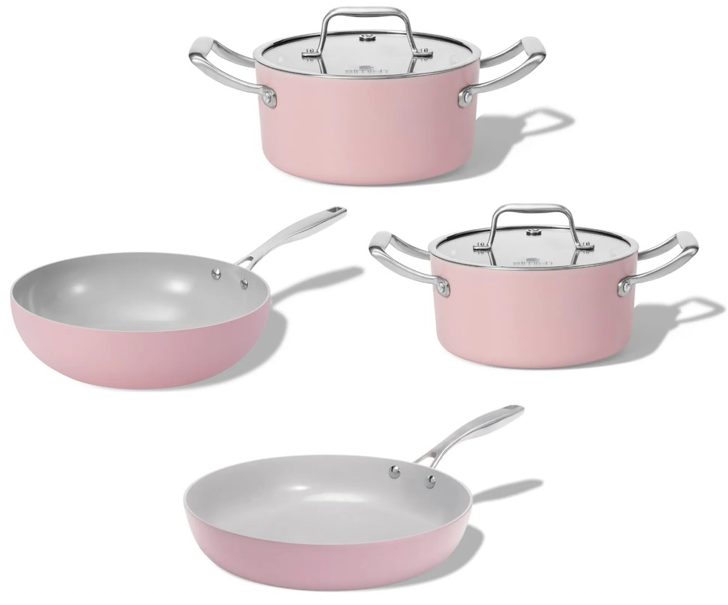 Elmich Rodinná sada keramického riadu Vital 4 ks, ružová