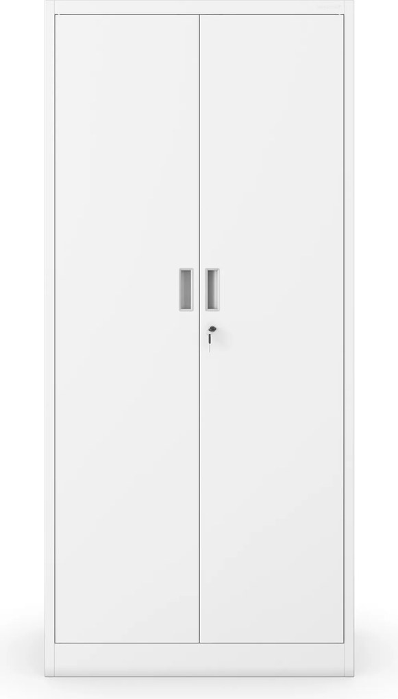 Kovová kancelárska skriňa so 4 policami, biela, 1750x800x400 mm: JAN Compact