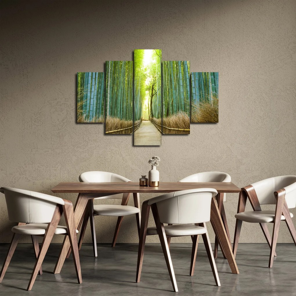 Obraz - Bambusový les (150x105 cm)