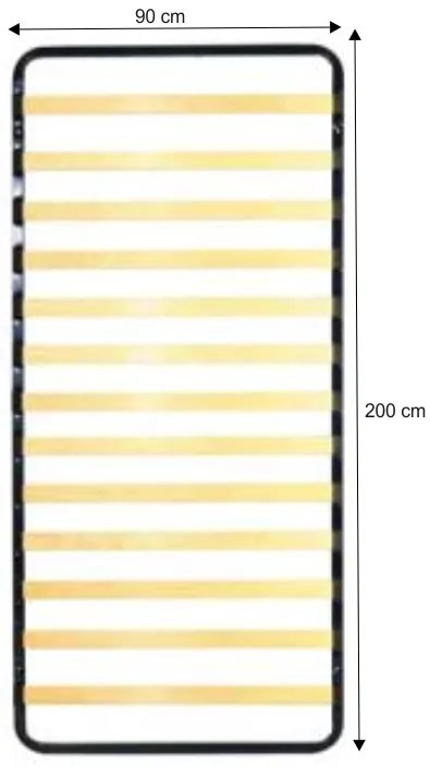Kovový rošt v pevnom ráme 90 x 200 cm