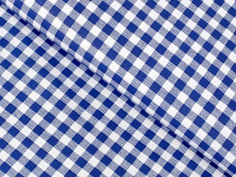 Biante Detské bavlnené posteľné obliečky do postieľky Sandra SA-057 Modro-biele kocky Do postieľky 90x140 a 50x70 cm