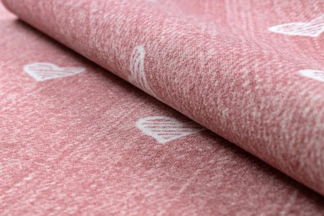 Koberec HEARTS Jeans - ružový