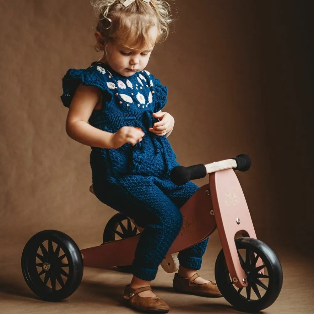 Drevené balančné odrážadlo Tiny Tot 2v1 koralová