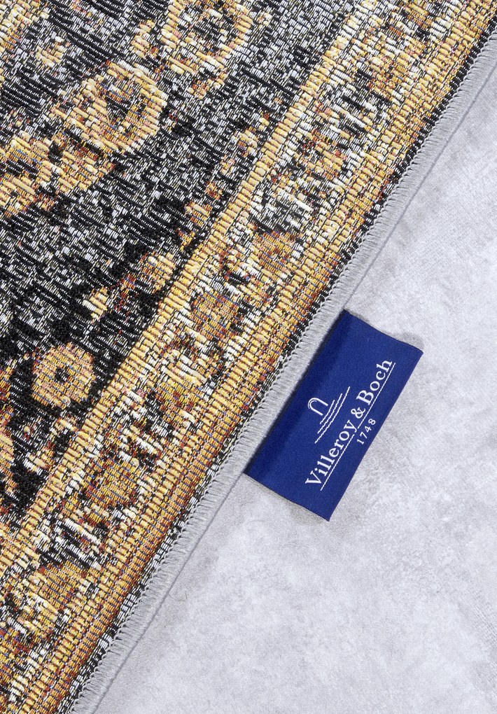 Kusový koberec Villeroy & Boch 106065 Antracite, Gold – na von aj na doma, 200x285, žltá, chodba / predsieň, Villeroy & Boch