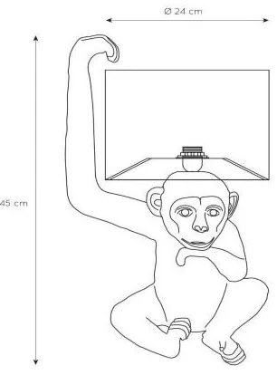 Lucide 10502/81/30 - Stolná lampa CHIMP 1xE14/40W/230V 45cm