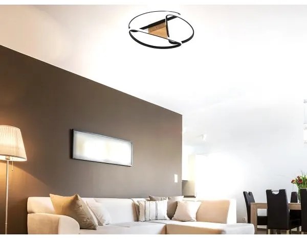 LED Stmievateľné stropné svietidlo LED/75W/230V 3000-6500K hnedá/čierna + DO