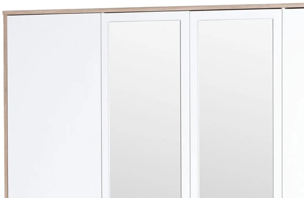 Šatníková skriňa Milo 02 187 cm dub sonoma/biela