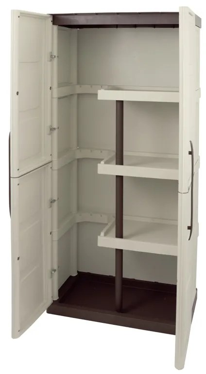 Plastová dielenská skriňa na náradie S Line, upratovacia, 700 x 390 x 1650 mm