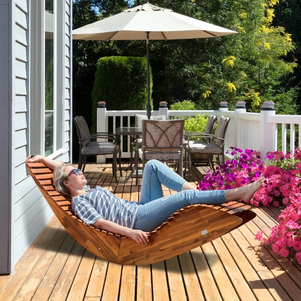 Hojdacie lehátko BALI, 155x60x93cm, prírodná hnedá Casaria