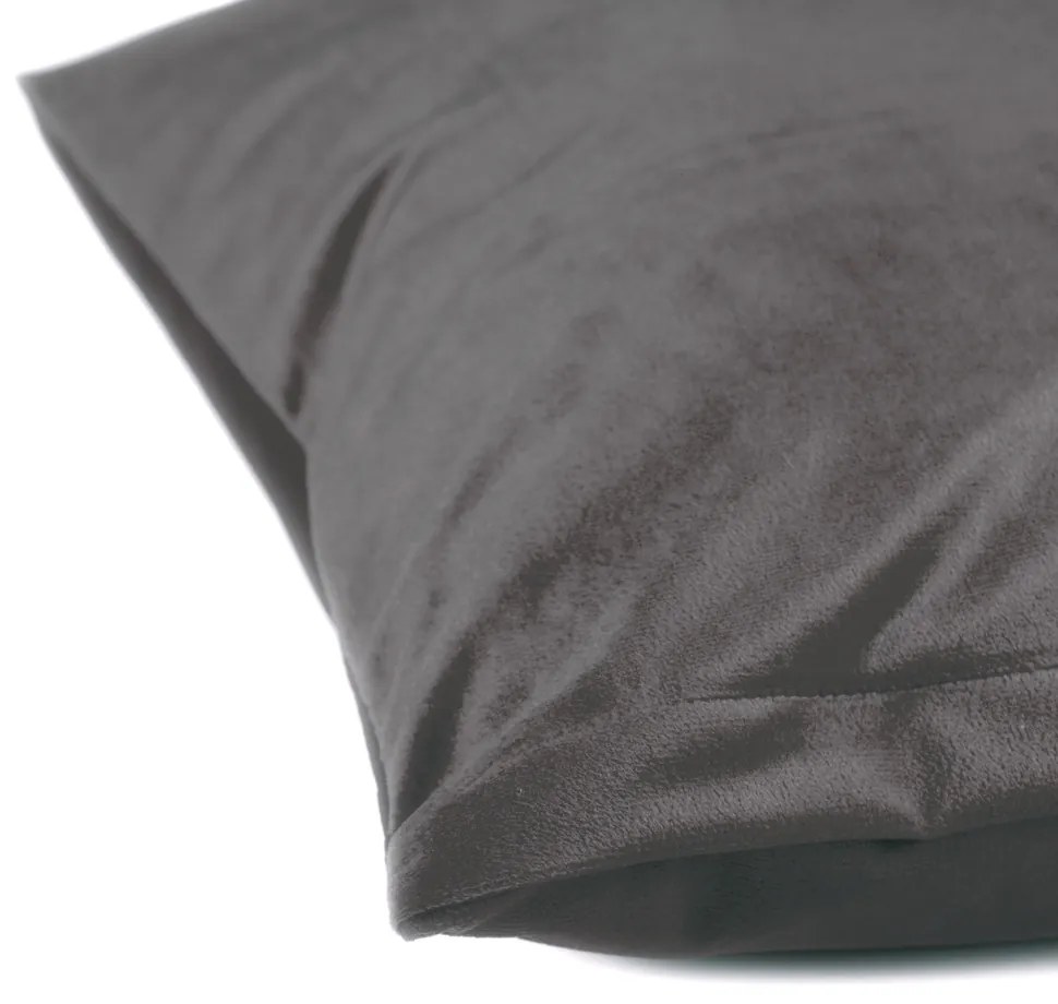 Biante Zamatová obliečka na vankúš Velvet Prémium SVP-017 Tmavo sivá 30 x 50 cm