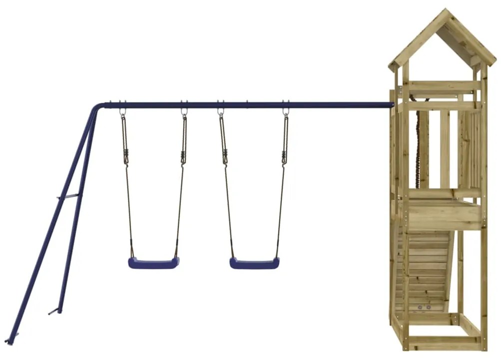 Vonkajšia súprava na hranie impregnovaná borovica