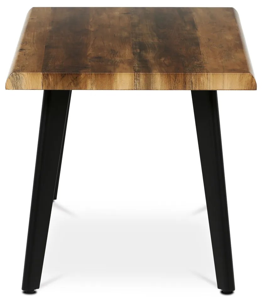 Autronic - Stůl konferenční, 120x60x55 cm, MDF deska, dekor staré dřevo, kov, černý lak - CT-F4412 OLW AKCE