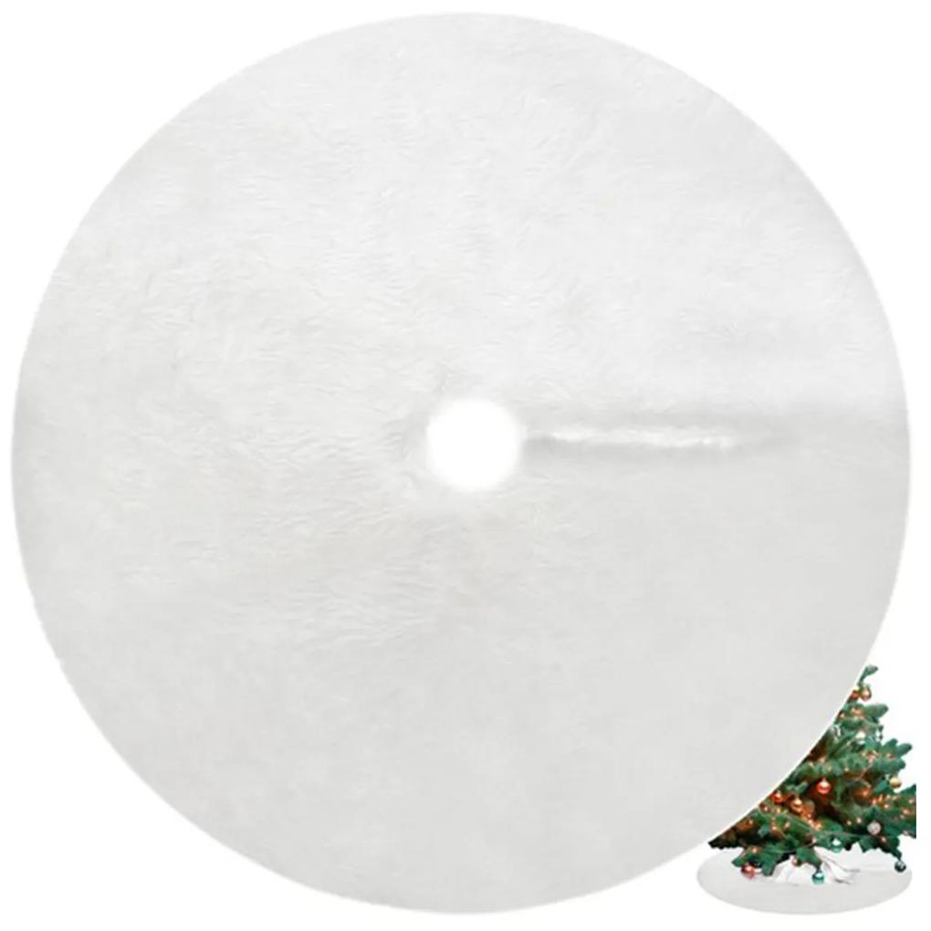 Koberček pod vianočný stromček, biely | 150 cm