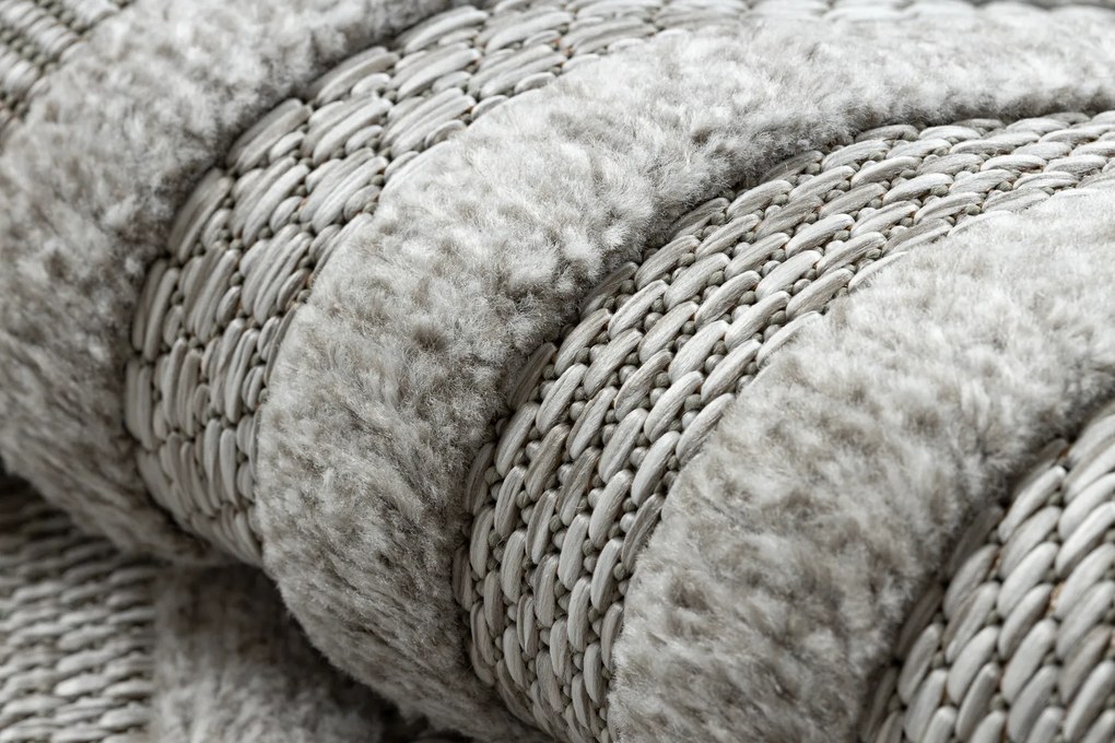 Koberec SANTO SIZAL 0999 Geometrický, sivý