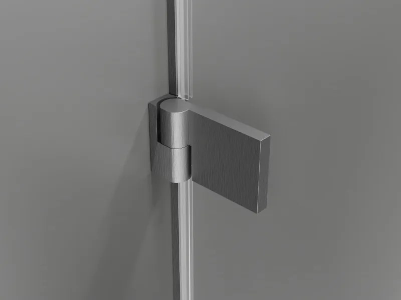 Mexen Lunar-B L sklápací sprchový kút ľavý 85 x 80 cm, číre sklo, brúsený grafit, 832L-085-080-66-00-L