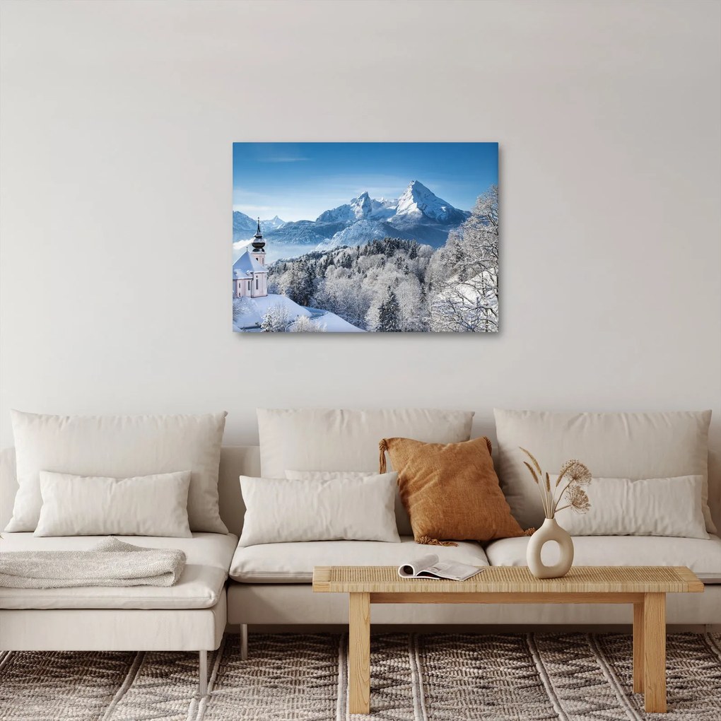 Obraz - Váhľad na zimnú krajinu (70x50 cm)