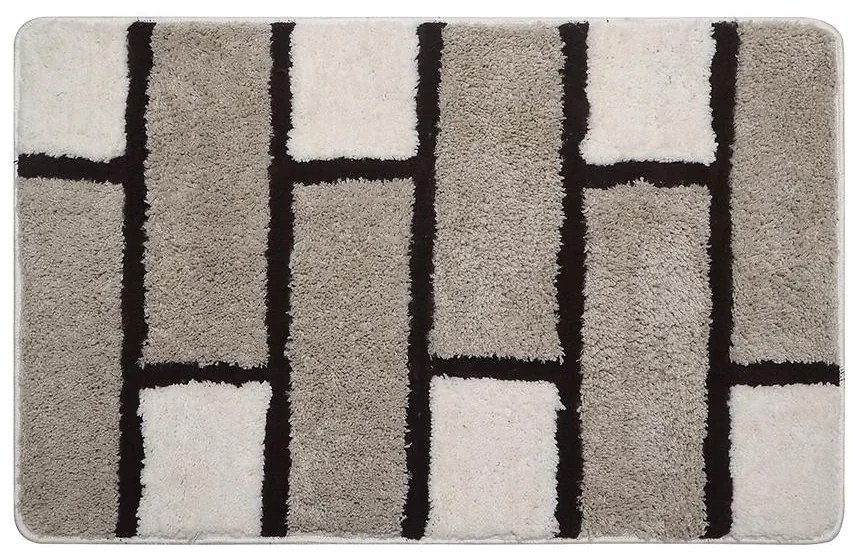 Kúpeľňový koberček 60x100cm hnedé tehly