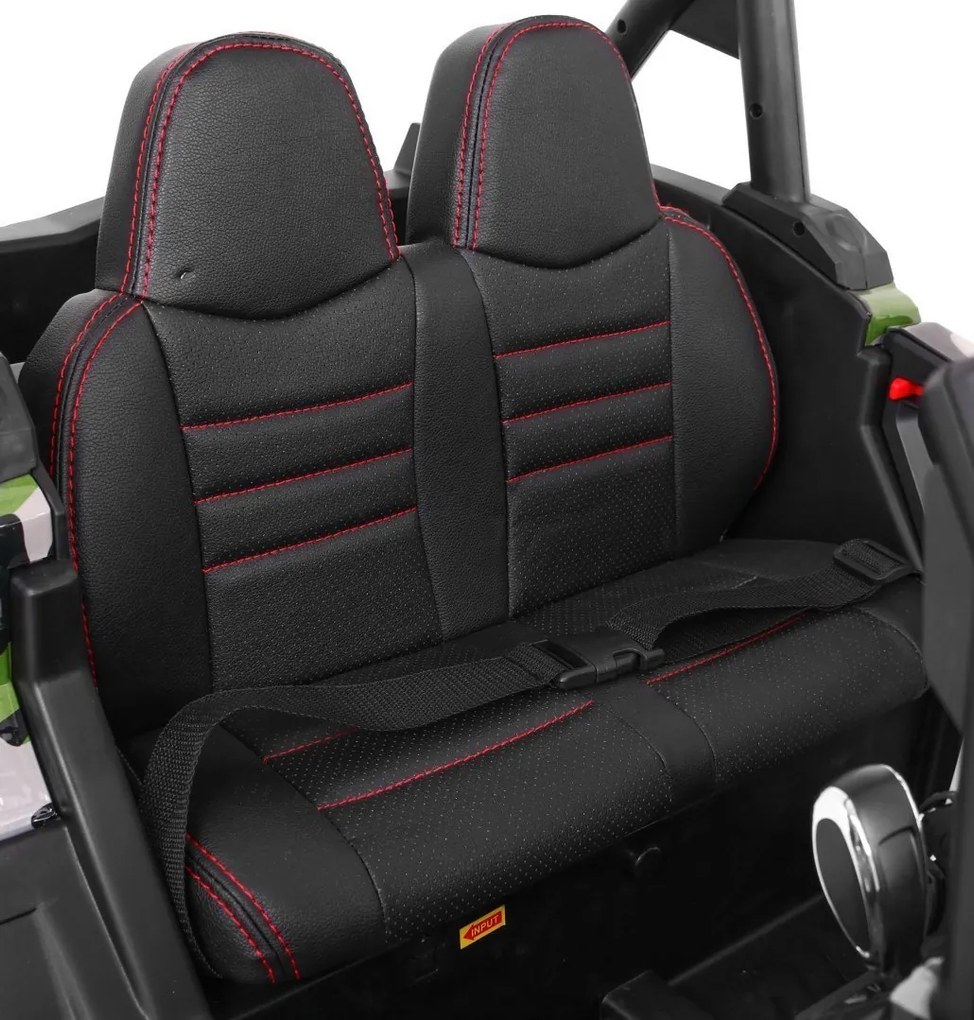 Ramiz Elektrická bugina SuperStar pre deti maskáčová + MP4 + pohon 4x4 + diaľkové ovládanie + batožinový priestor + LED + zámok dverí