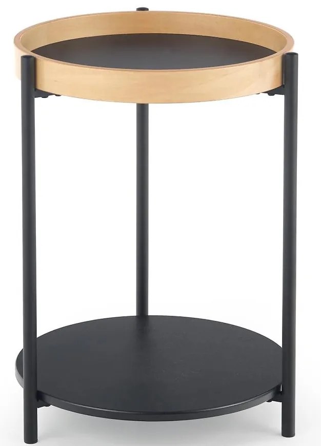 Konferenčný stolík Rolo dub prírodný/čierna