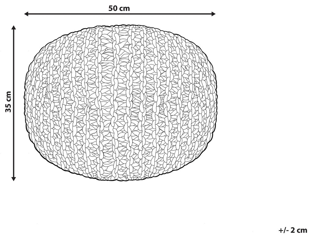 Okrúhly puf 50 x 35 cm modrozelený CONRAD II Beliani