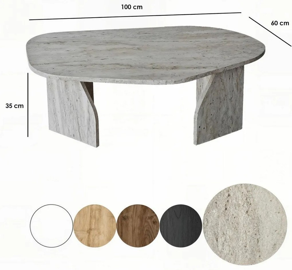 Konferenčný stolík Rock Travertine