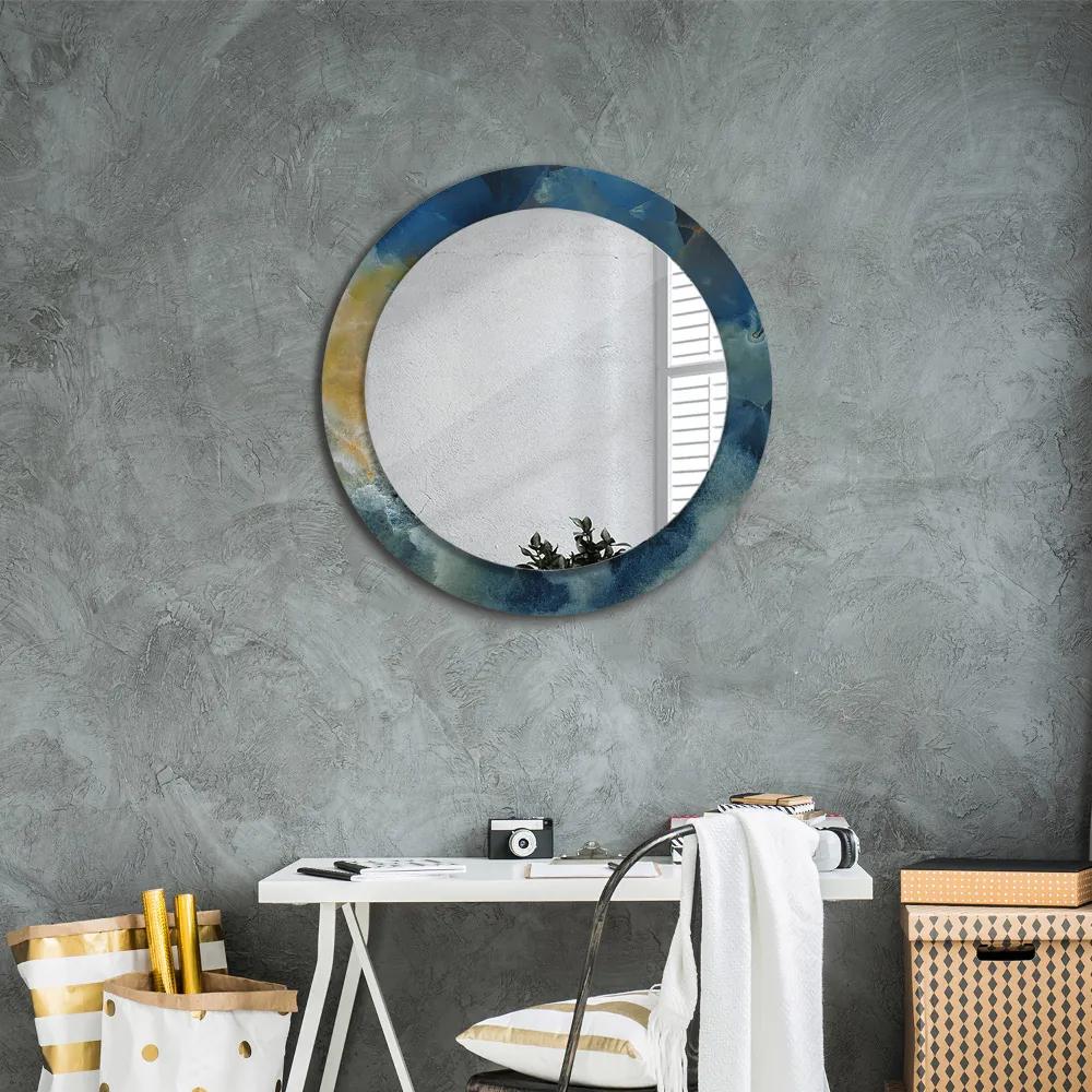 Okrúhle ozdobné zrkadlo Mramorový onyx fi 70 cm