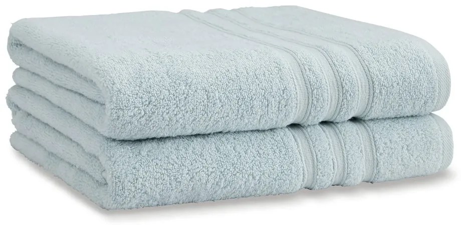 Svetlomodré froté bavlnené osušky v súprave 2 ks 90x140 cm Zero Twist – Catherine Lansfield