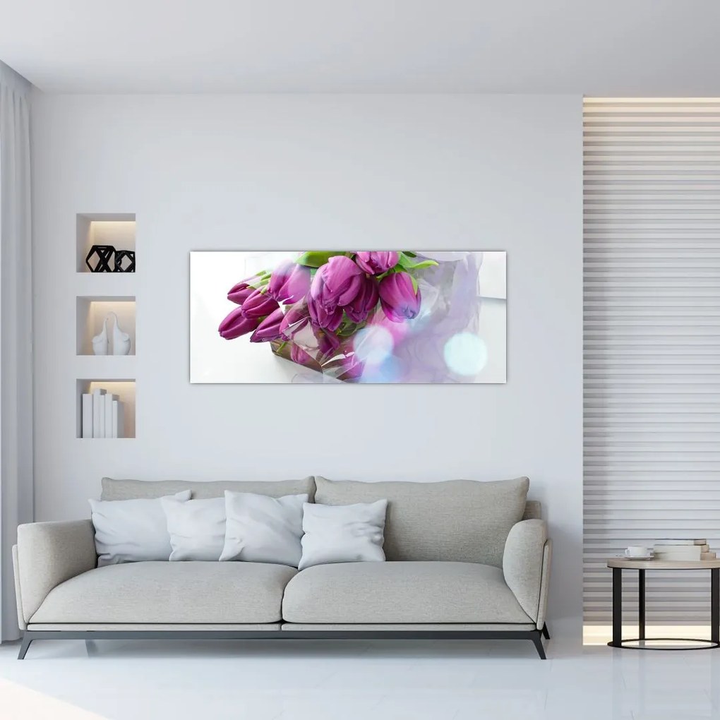 Obraz - kytice tulipánov (120x50 cm)