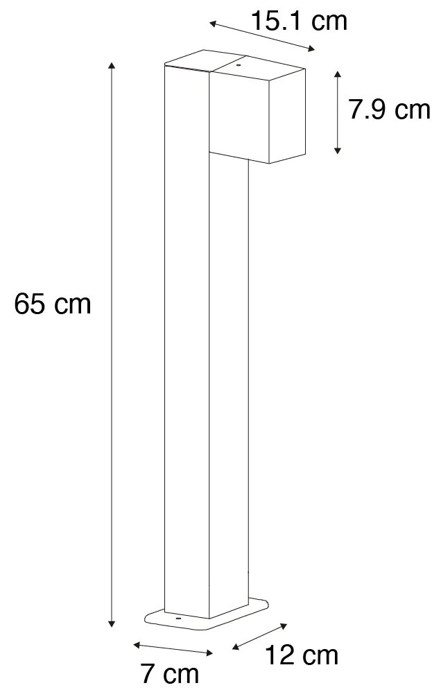 Inteligentná vonkajšia stojaca lampa antracitová 65 cm IP44 vrátane WiFi GU10 - Baleno