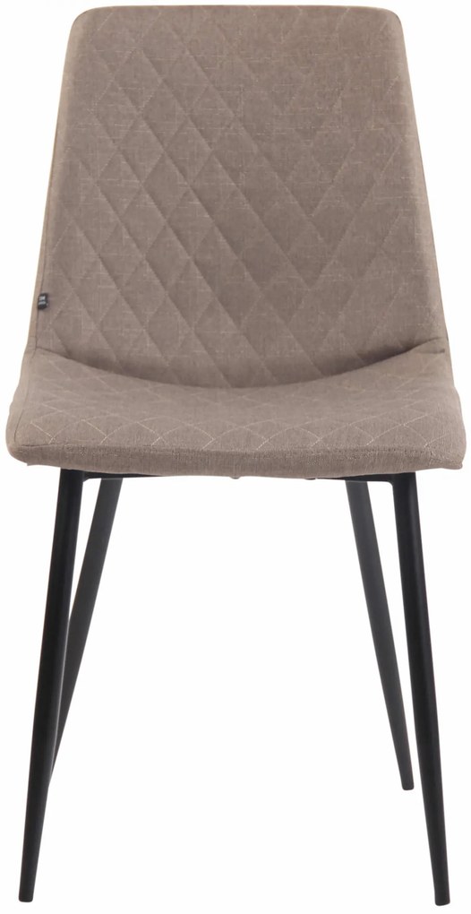Stolička Telde - látka, kovové nohy čierne - Sivo-hnedá (Taupe)