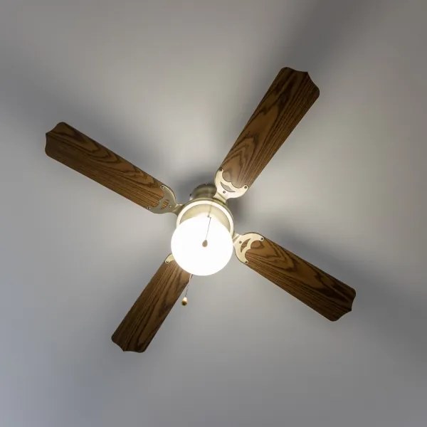 ZEVENTI - Stropný ventilátor NAVAGIO 1xE27/60W/230V hnedá