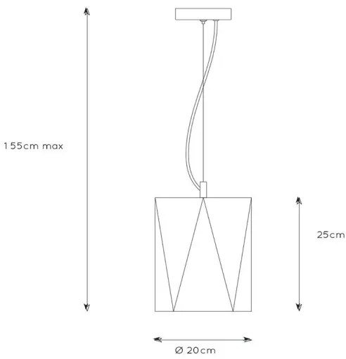 Lucide 25407/01/30 - Luster na lanku FERN 1xE27/60W/230V