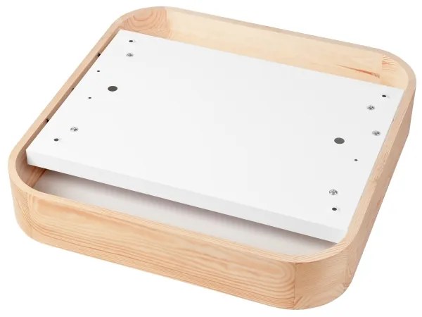 Stropné svietidlo NATURAL SQUARE 4xE27/15W/230V 45x45 cm borovica